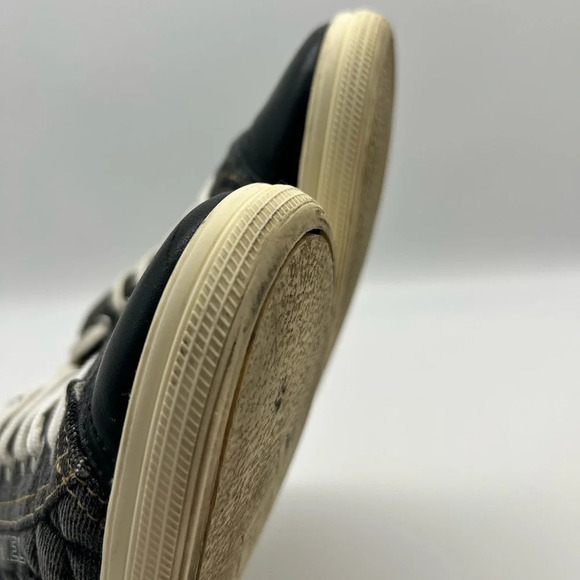 Chanel quilted denim leather lined low top sneakers shoes authentic 38 - Picture 13 of 15